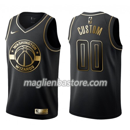 Maglia NBA Washington Wizards Personalizzate Nike Nero Golden Edition Swingman - Uomo